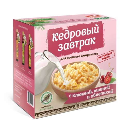 Завтрак кедровый для крепкого иммунитета с клюквой, вишней и облепихой  г. Грозный  