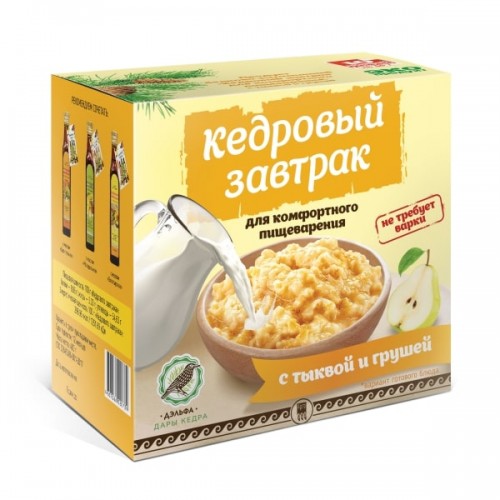 Купить Завтрак кедровый для комфортного пищеварения с тыквой и грушей  г. Грозный  